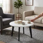 Mesa de Centro Bertolini RT 3082 Mesa Auxiliar Para Sala color Blanco