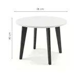 Medidas de Mesa de Centro Moderna Bertolini RT 3082 Mesa Auxiliar Para Sala color Blanco
