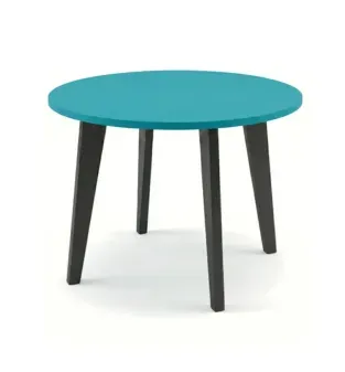 Mesa de Centro Moderna Bertolini RT 3082 Para Sala color Turquesa