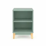 Mesa Lateral, De Noche, Bertolini LE 6005 Mesa Auxiliar para Sala con 2 Nichos color Verde