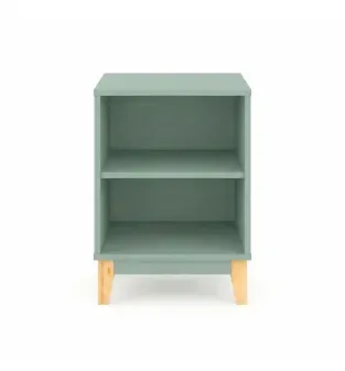Mesa Lateral, De Noche Auxiliar, Bertolini LE 6005 con 2 Nichos color Verde