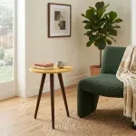 Mesa Auxiliar Bertolini RT 3099 Mesita De Noche para Sala color Amarillo