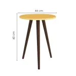 Medidas de Mesa Lateral Auxiliar Bertolini RT 3099 Mesita De Noche para Sala color Amarillo