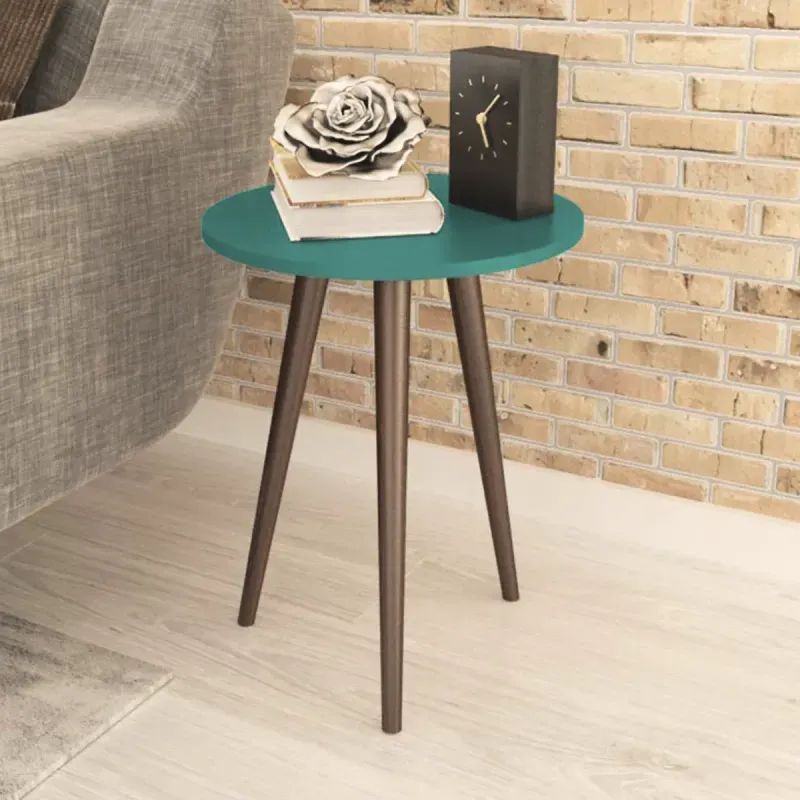 Mesa Lateral Bertolini RT 3099 Mesita De Noche para Sala color Turquesa
