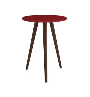 Mesa Lateral De Noche Auxiliar Bertolini RT 3099 color Rojo