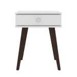 Mesa Auxiliar de Noche Moderna Bertolini RT 3072 Mesa Lateral con 1 cajón color Blanco
