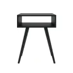 Mesa Lateral Auxiliar Bertolini RT 3025  Mesita de Noche con 1 Estante color Negro