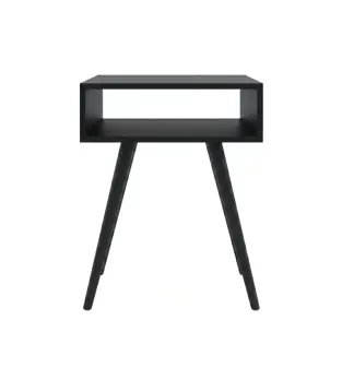 Mesa Lateral Auxiliar Bertolini RT 3025 con 1 Estante color Negro