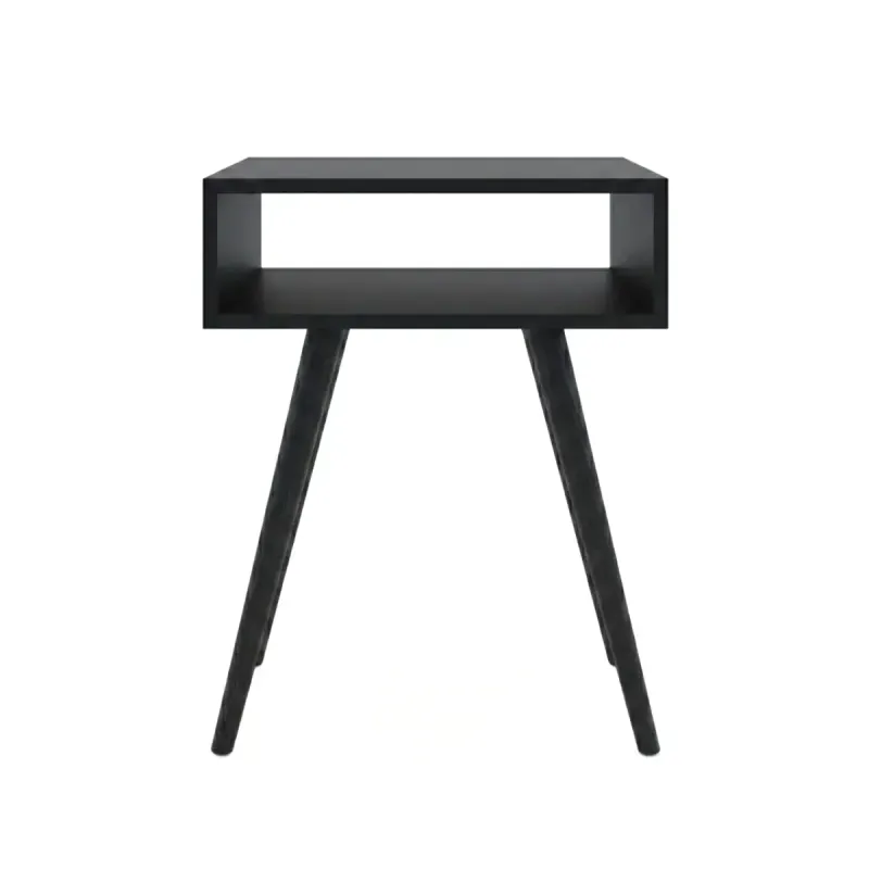 Mesa Lateral Auxiliar Bertolini RT 3025  Mesita de Noche con 1 Estante color Negro