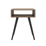 Mesa Lateral Auxiliar Bertolini RT 3025  Mesita de Noche con 1 Estante color Rústico
