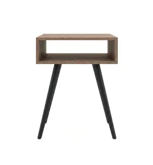 Mesa de Centro Moderna Bertolini RT 3025 con 1 Estante color Rústico