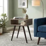 Mesa Lateral Bertolini RT 3025  Mesita de Noche con 1 Estante color Rústico