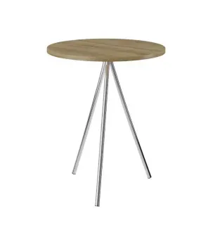 Mesa Lateral, De Noche Auxiliar, Bertolini 509 color Noce Cromado
