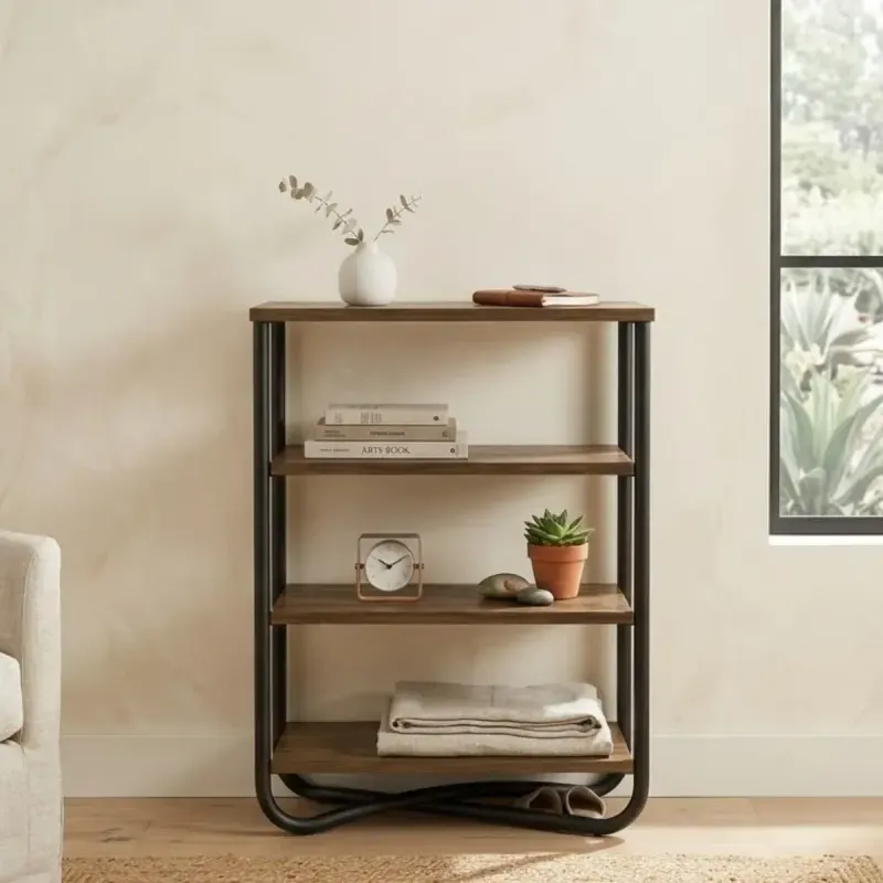 Librero Estantería Bertolini 1274 con 3 Estantes color Legno Negro