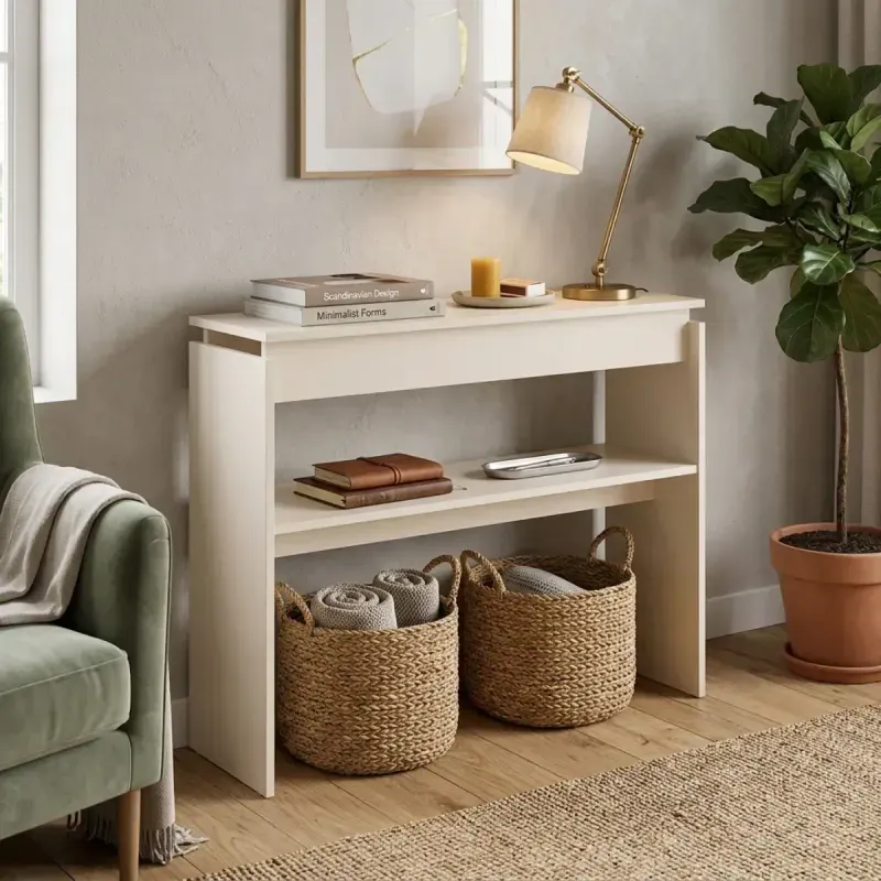 Aparador Credenza Bertolini  de comedor color Off White