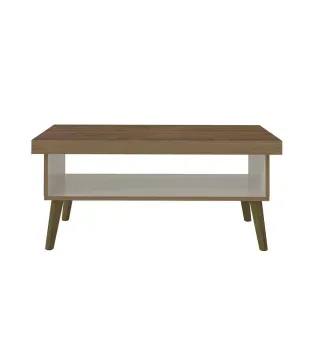 Mesa de Centro Moderna Bertolini Lucca con 1 Nicho color Pino Off White
