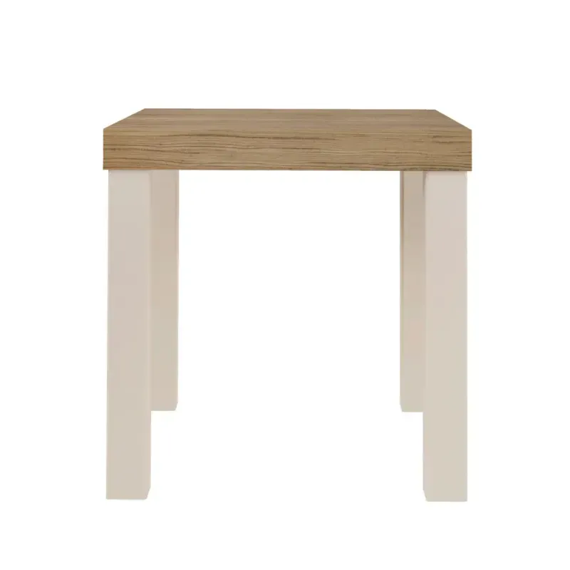 Mesa Auxiliar Lateral Bertolini UP para Sala color Roble Off White