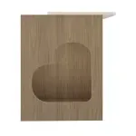 Mesa Auxiliar Bertolini PET Casita Pet-Friendly para Sala color Roble Off White