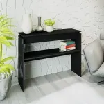 Aparador Credenza Bertolini de comedor color Negro