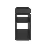 Mesa Lateral Auxiliar Bertolini Olivia para Sala con 3 Estantes color Negro