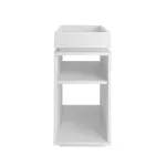 Mesa Lateral Auxiliar Bertolini Olivia para Sala con 3 Estantes color Blanco
