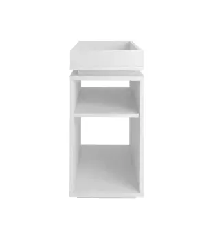 Mesa Lateral Auxiliar Bertolini Olivia con 3 Estantes color Blanco