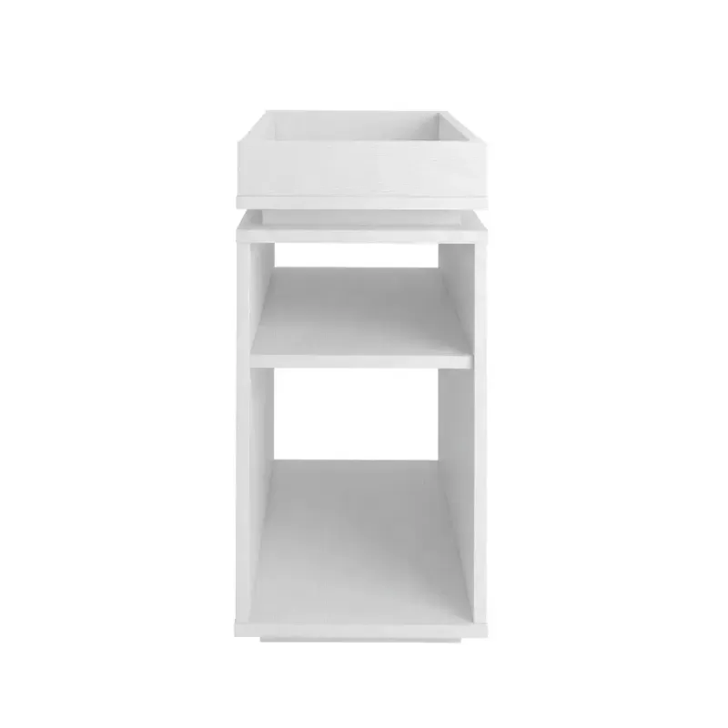 Mesa Lateral Auxiliar Bertolini Olivia para Sala con 3 Estantes color Blanco