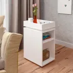 Mesa Auxiliar Bertolini Olivia para Sala con 3 Estantes color Blanco