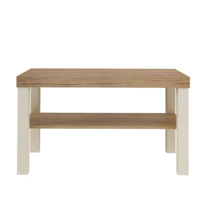 Mesa de Centro Moderna Bertolini UP Mesa Auxiliar Para Sala color Roble Off White