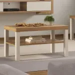 Mesa de Centro Moderna Bertolini UP Para Sala color Roble Off White