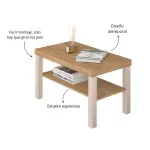 Beneficios de una Mesa de Centro Moderna Bertolini UP Mesa Auxiliar Para Sala color Roble Off White