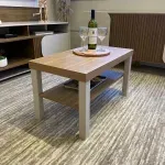 Mesa de Centro Moderna Bertolini UP Mesa Auxiliar color Roble Off White