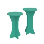 Set Juego de 2 Mesas Laterales Bertolini Luck Redondas color Turquesa