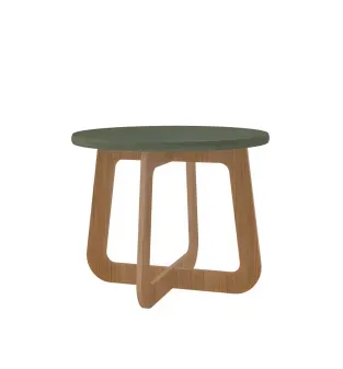 Mueble Mesa de Centro Bertolini Jasmin Para Sala color Verde Roble