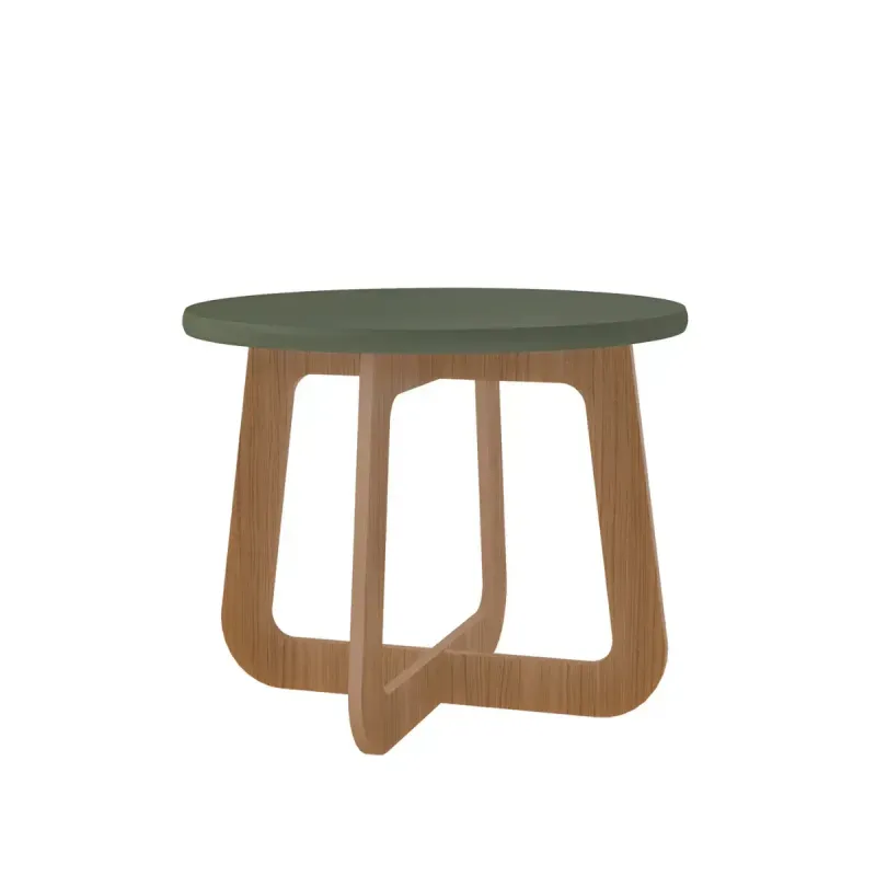 Mueble Mesa de Centro Bertolini Jasmin Mesita Auxiliar Para Sala color Verde Roble