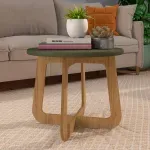 Mesa de Centro Bertolini Jasmin Mesita Auxiliar Para Sala color Verde Roble