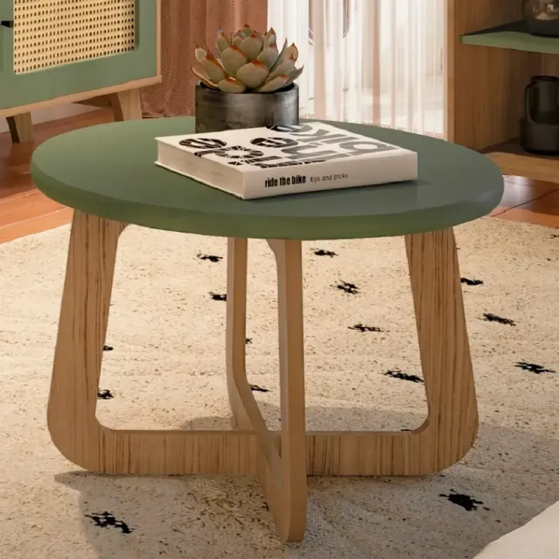 Mueble Mesa de Centro Bertolini Jasmin Para Sala color Verde Roble