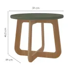 Medidas de Mueble Mesa de Centro Bertolini Jasmin Mesita Auxiliar Para Sala color Verde Roble