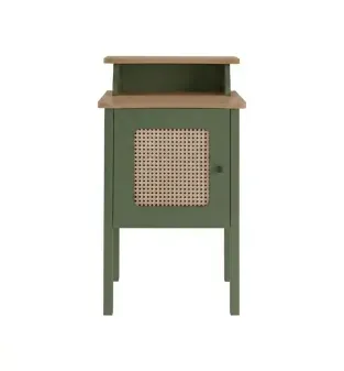Mesa Lateral Auxiliar Bertolini Charlotte 1 Puerta color Verde Roble