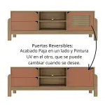 Personaliza un Mueble Mesa para TV Bertolini Nature Hasta 75 Pulgadas con 2 Cajones 1 Puerta color Roble Terracota