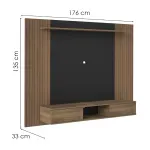 Medidas de Panel Mueble para TV Flotante Bertolini Nevada hasta 75 Pulgadas 2 Cajones color Pino Negro