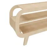 Detalle de Mueble Mesa para TV Moderna Bertolini Théo Hasta 55 Pulgasdas para Sala con 2 Estantes Color Natural