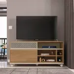 Mueble para TV Bertolini Slide hasta 50 Pulgadas color Buriti Off White