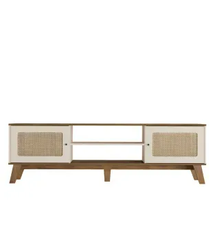 Mueble Mesa para TV Bertolini Charlotte hasta 75" color Pino Off White