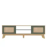 Mueble Mesa para TV Bertolini Charlotte hasta 75 Pulgadas color Roble Verde