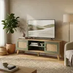 Mueble para TV Bertolini Charlotte hasta 75 Pulgadas color Roble Verde