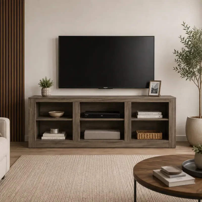 Mueble para TV Moderna Bertolini 1393 hasta 50 Pulgadas color Legno