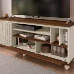 Mueble para TV Bertolini Form Hasta 65 Pulgadas 1 Puerta Havana Off White