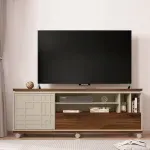 Mueble Mesa para TV Bertolini Form Hasta 65 Pulgadas Havana Off White