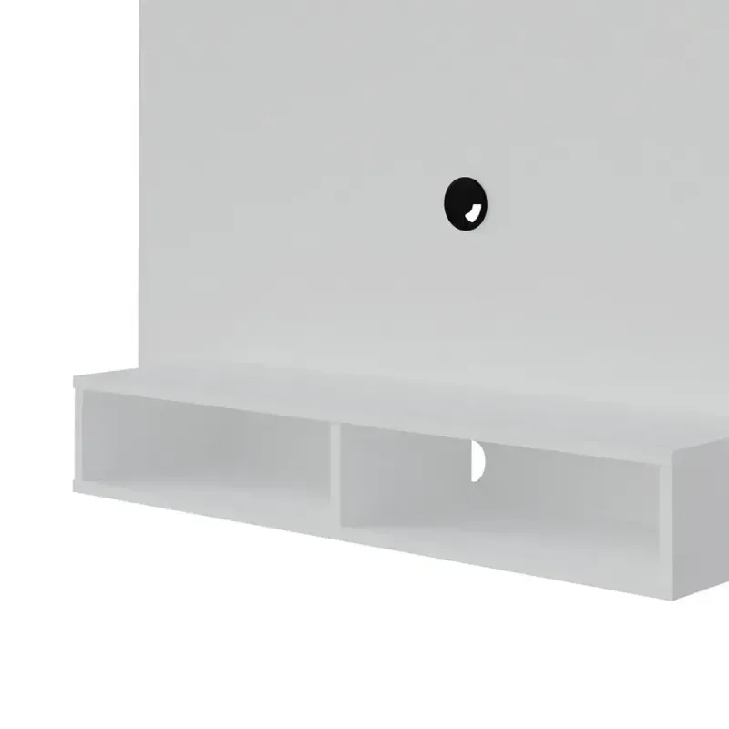 Detalle del Panel Mueble para TV Flotante Bertolini Flash hasta 42 Pulgadas para Sala con 2 Nichos color Blanco